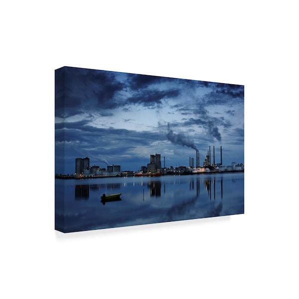 Niels Christian Wulff 'Cloudy Portland' Canvas Art,22x32